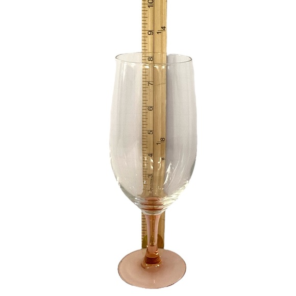 Luminarc Grand Meridien Champagne Flutes Pink Stemmed France Set of 4 - Picture 4 of 9